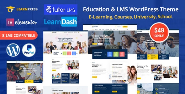 Edubin Theme v8.12.23 – Education LMS WordPress Theme