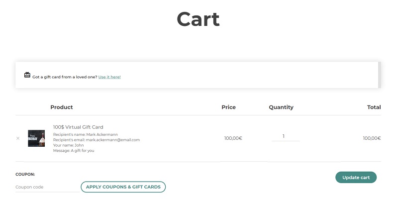 Features YITH WooCommerce Gift Cards Premium