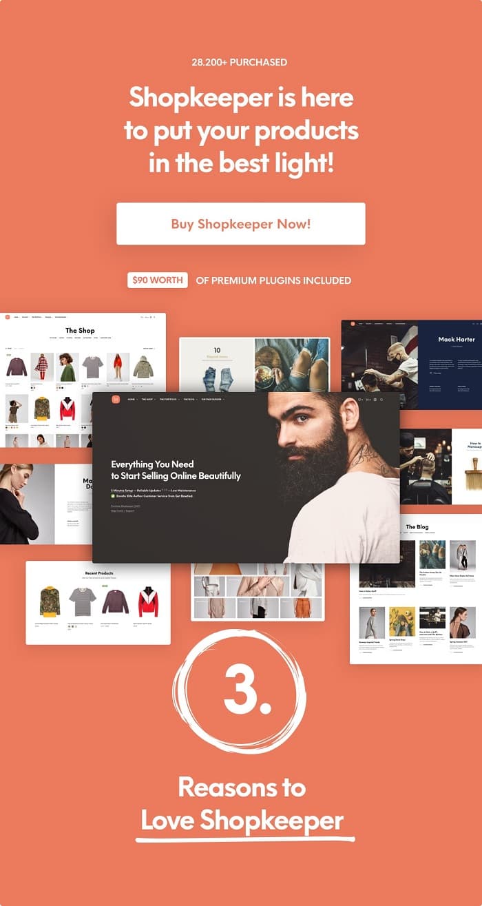 Features Shopkeeper – eCommerce WordPress Theme for WooCommerce