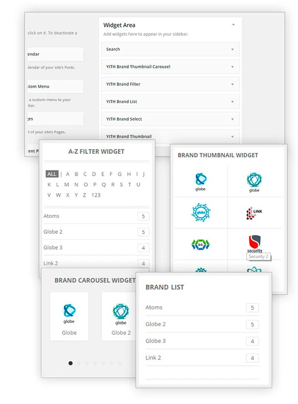 Show your brands in sidebar