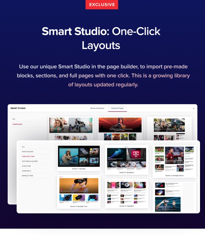 Smart-studio-one-click-layouts