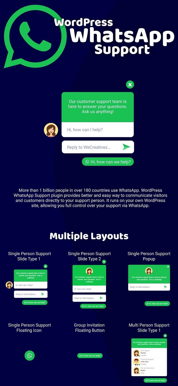 WordPress-WhatsApp-Support-multiple-layouts