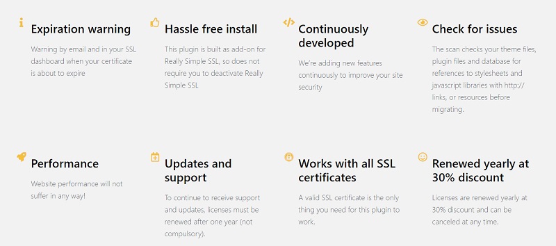 Premium Features Really Simple SSL Pro 