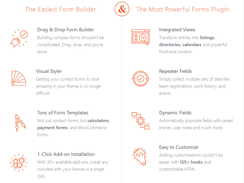 Features of Formidable Forms Pro