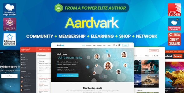 Aardvark v4.29 – Community, Membership, BuddyPress Theme
