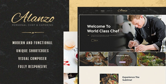 Alanzo v1.0.4 | Personal Chef & Catering WordPress Theme