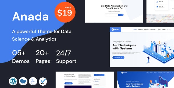 Anada v1.0 – Data Science & Analytics Saas WordPress Theme