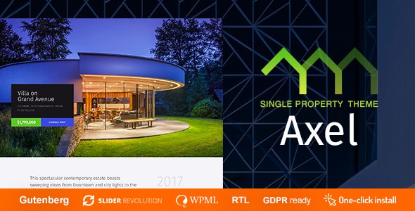 Axel v1.0.6 – Single Property Real Estate Theme