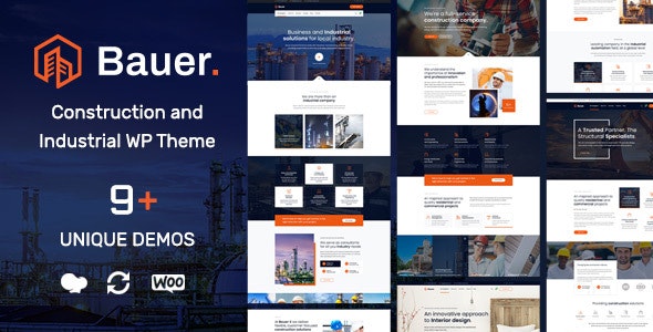 Bauer v1.10 – Construction and Industrial WordPress Theme