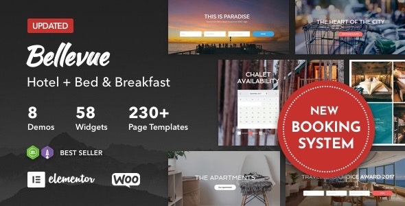 Bellevue v3.2.11 – Hotel + Bed and Breakfast Booking Calendar Theme
