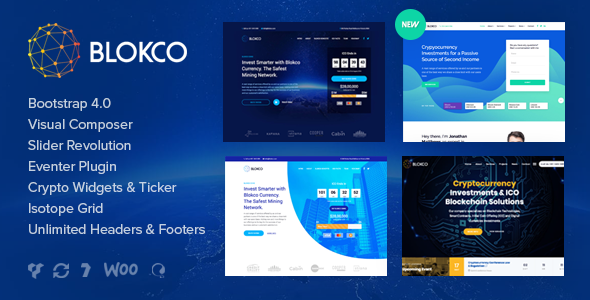Blokco v2.0 – ICO, Cryptocurrency & Consulting Business Theme