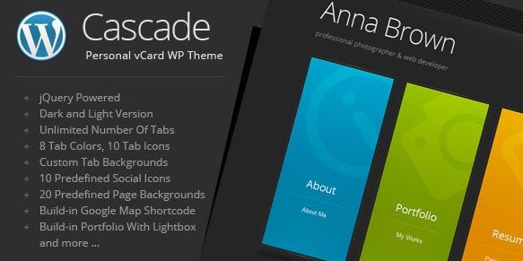 Cascade v8.1 – Personal vCard WordPress Theme