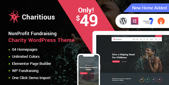 Charitious v2.7 – NonProfit Fundraising Charity Theme