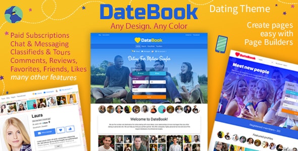 DateBook v4.5.6 - Dating WordPress Theme