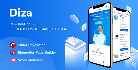 Diza v1.1.3 – Pharmacy Store Elementor WooCommerce Theme