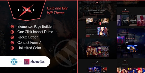 Domex v1.0 – Night Club WordPress Theme
