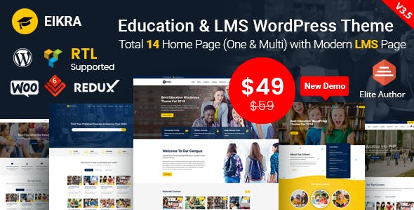 Eikra Education v3.6 – Education WordPress Theme