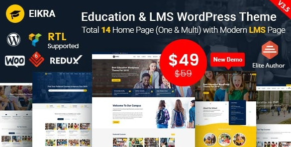 Eikra Education v4.1 – Education WordPress Theme