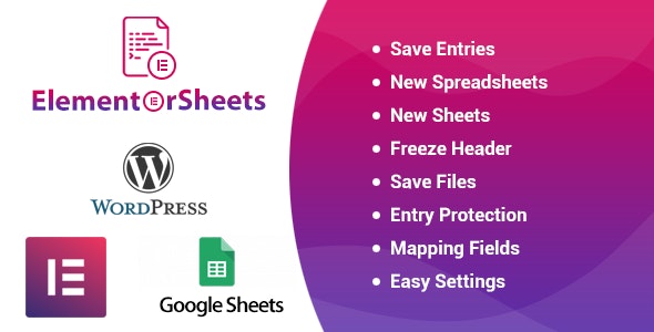 ElementorSheets v2.0 – Elementor Pro Form Google Spreadsheet Addon