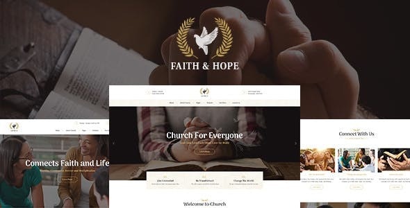 Faith & Hope v1.2.3 – A Modern Church & Religion Non-Profit WordPress Theme
