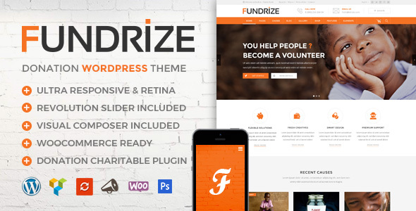 Fundrize v1.15 – Responsive Donation & Charity Theme