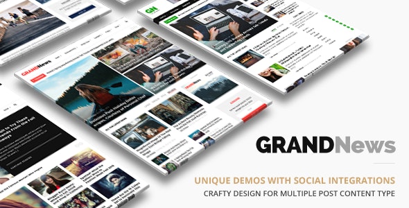 Grand News v3.4 – Magazine Newspaper WordPress