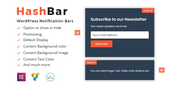 HashBar Pro v1.1.4 – WordPress Notification Bar