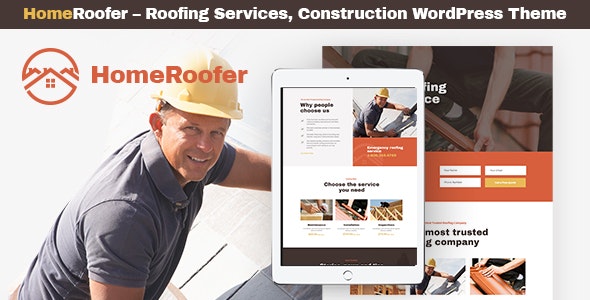 HomeRoofer v1.0.3 – Roofing Company Services & Construction WordPress Theme