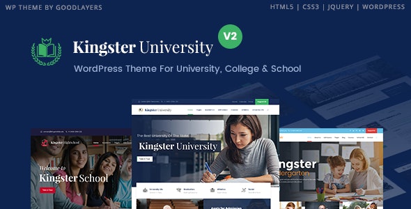 Kingster v2.0 – Education WordPress For University, College and School