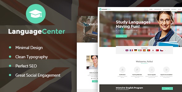 Language Center & Online School Education v1.2 – WordPress Theme