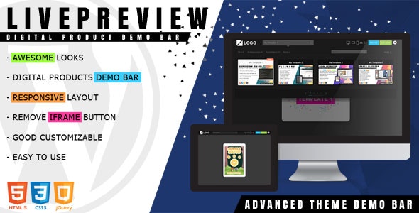 LivePreview v1.2.2 – Theme Demo Bar for WordPress