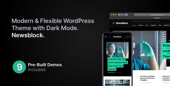 Newsblock v1.0.9 – News & Magazine WordPress Theme with Dark Mode