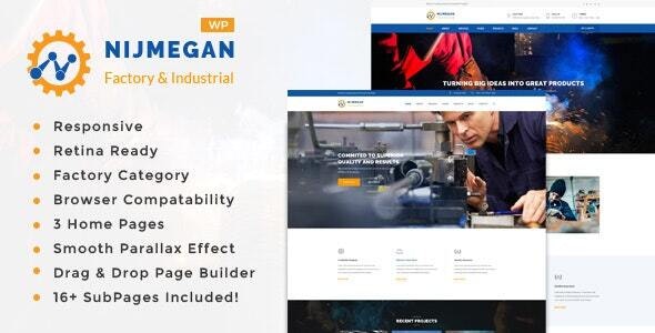 Nijmegan v1.6- Factory and Industrial Business WordPress Theme