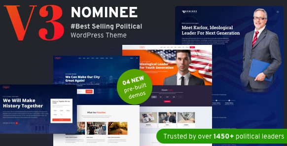 Nominee v3.4.0 – Political WordPress Theme for Candidate/Political Leader