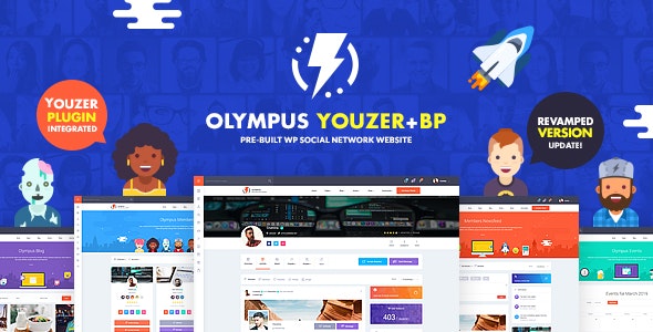Olympus v3.8.5 – Powerful BuddyPress Theme for Social Networking