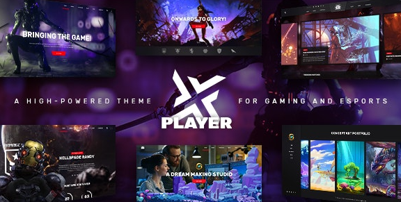 PlayerX v1.8 – A High-powered Theme for Gaming and eSports