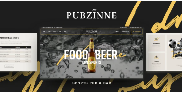 Pubzinne – Sports Bar WordPress Theme v1.0