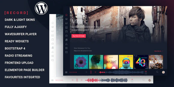Rekord – Ajaxify Music – Events – Podcasts Multipurpose WordPress Theme + HTML v1.4.5