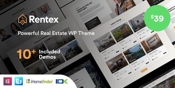 Rentex v1.6.5 – Real Estate WordPress Theme