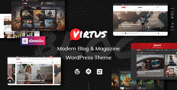 Virtus v1.1.2 – Modern Blog & Magazine WordPress Theme