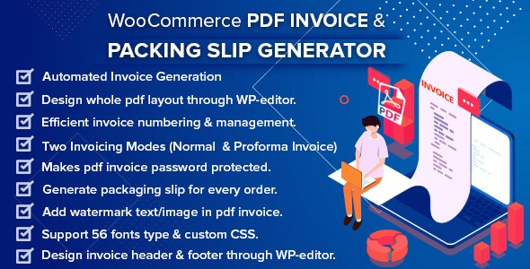 WooCommerce PDF Invoice & Packing Slip Generator v1.5.0