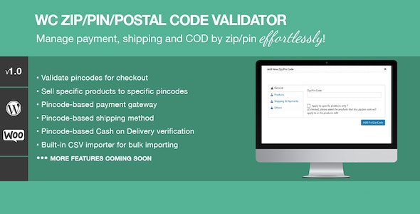 Zip/Pin/Postal Code Validator For WooCommerce v1.2