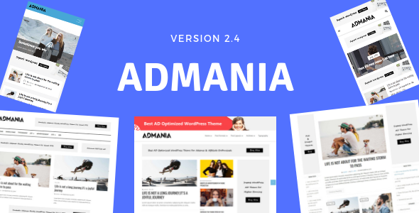 Admania Nulled - Adsense WordPress Theme With Gutenberg Compatibility