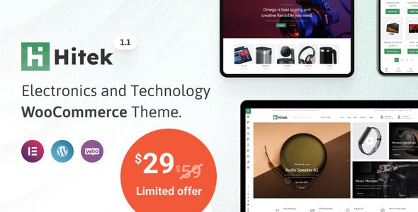 Hitek Nulled - Electronics WooCommerce WordPress Theme