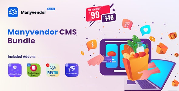 Manyvendor Nulled eCommerce & Multi-vendor CMS Bundle