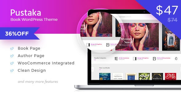 Pustaka Nulled – WooCommerce For Book Store Theme