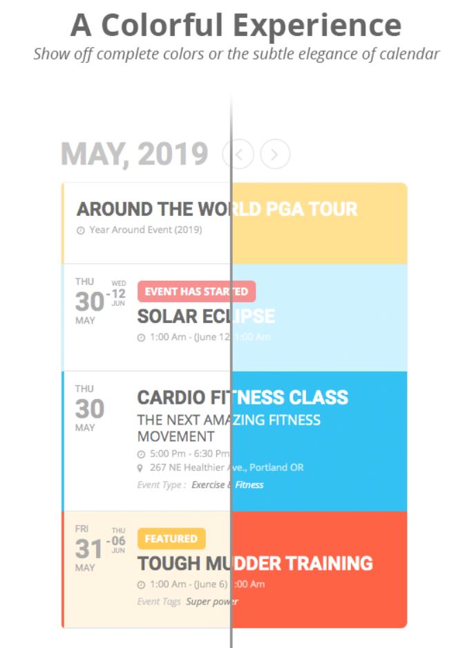 Features EventON – WordPress Event Calendar Plugin