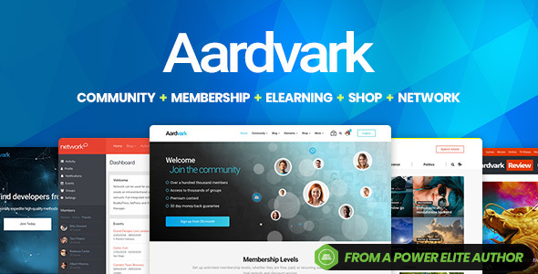 Aardvark Community Membership BuddyPress Theme v4.38
