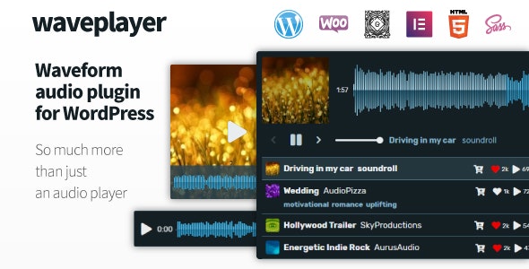 Codecanyon WavePlayer Waveform Audio Player for WordPress and WooCommerce v3.1.3