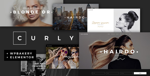 Curly A Stylish Theme for Hairdressers and Hair Salons v2.6 Nulled